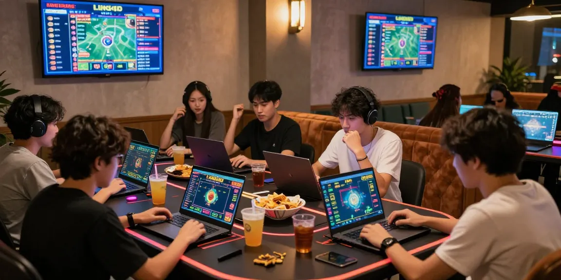 Exciting gambling scene showcasing players interacting with the LING4D gaming platform in a vibrant setting.