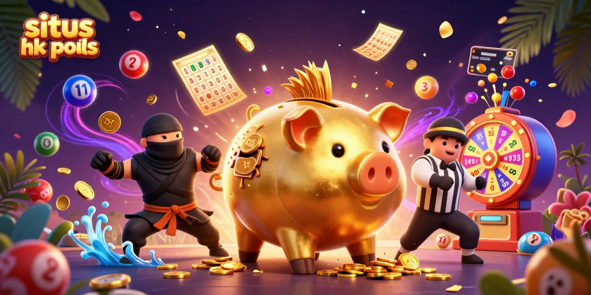 Menyaksikan ikon kasino situs hk pools saat piggy bank emas mengalahkan lawan ninja dalam permainan yang penuh kemeriahan.