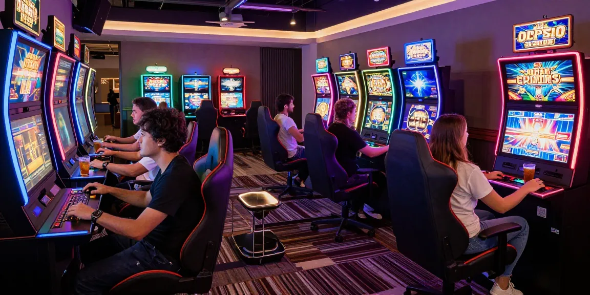 Pengalaman bermain slot LUXURY777 di lounge mewah dengan pencahayaan neon yang menarik.